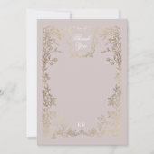 Einmalige Hochzeit des klassischen Wappen Dankeskarte (Vorderseite)