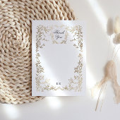 Einmalige Hochzeit des klassischen Wappen Dankeskarte