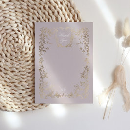 Einmalige Hochzeit des klassischen Wappen Dankeskarte