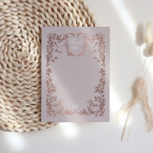 Einmalige Hochzeit des klassischen Wappen Dankeskarte