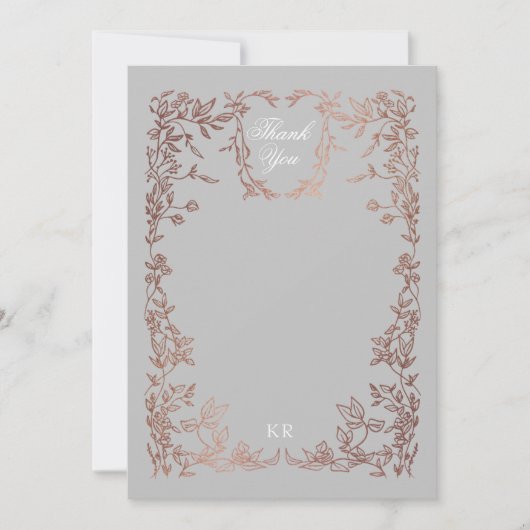 Einmalige Hochzeit des klassischen Wappen Dankeskarte (Vorderseite)