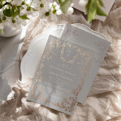 Einmalige Hochzeit des klassischen Wappen Folieneinladung