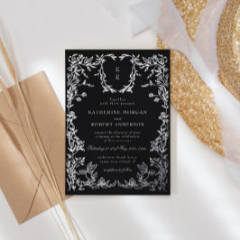 Einmalige Hochzeit des klassischen Wappen Folieneinladung