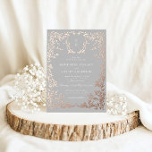 Einmalige Hochzeit des klassischen Wappen Folieneinladung