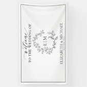 Einmalige Hochzeit des Wappen Banner (Vertikal)
