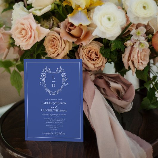 Einmalige Hochzeit des Wappen der klassischen Wild Einladung