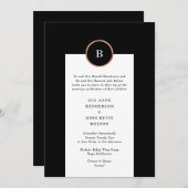 Einmalige Hochzeit mit dem Gold Foil Circle Einladung (Vorne/Hinten)