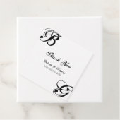 Einmalige Hochzeit mit Schwarzweiß-Script Geschenkanhänger (Beispiel)