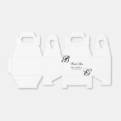Einmalige Hochzeit mit Schwarzweiß-Script Geschenkschachtel (Ungefaltet)
