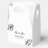 Einmalige Hochzeit mit Schwarzweiß-Script Geschenkschachtel (Geöffnet)