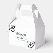 Einmalige Hochzeit mit Schwarzweiß-Script Geschenkschachtel (Vorderseite)
