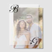 Einmalige Hochzeit mit Schwarzweiß-Script Pergament Einladungen (Versatz (Ehepaar))