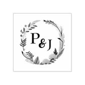 Einmalige Hochzeit von Braut- und Groom-Initialen Gummistempel (Prägung)