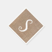 Einmalige Hochzeit von Burlap Look Serviette (Ecke)