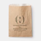 Einmalige Hochzeit von Floral gestapelten Initiale Geschenktütchen (Vorderseite)