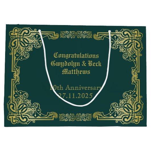 Einmalige Hochzeitsmonographie Große Geschenktüte (Rückseite)