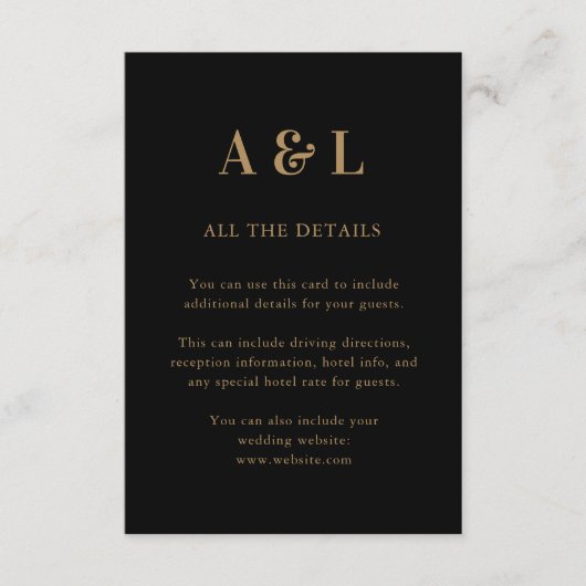 Einmalige Hochzeitstiefel-Minimalistisch-Schwarz Begleitkarte (Vorderseite)