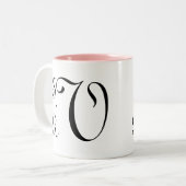 Einmalige Hochzeitstipps elegant Minimalistisch Zweifarbige Tasse (Vorderseite Links)