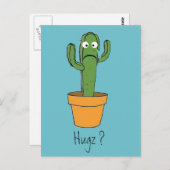 Einmalige Kaktus braucht einen Koketten Cartoon Postkarte (Vorne/Hinten)