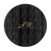 Einmalige Kalligrafie mit Schwarz-Gold-Farben Schneidebrett (Vorderseite)