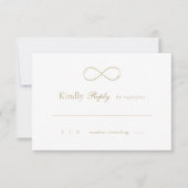 Einmalige Liebe-Monogram-Elegant-Hochzeit RSVP Karte (Vorderseite)