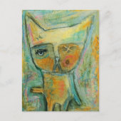 Einmalige mit Augen Katze Postkarte (Vorderseite)