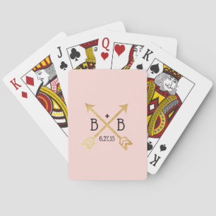 Einmalige Pastellkarten für Rosa und Gold Spielkarten