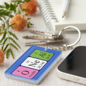 Einmalige periodische Tabellenbezeichnung Schlüsselanhänger (Vorderseite rechts)