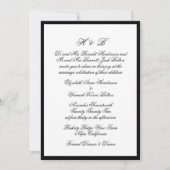 Einmalige Schwarz-Weiß-Rahmen-Hochzeit Einladung (Vorderseite)