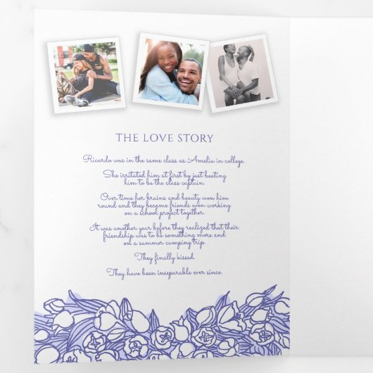 Einmalige Tulpengeschichte Dreifach-gefaltete Programmkarte (Innen Erste Seite)