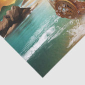 Einmalige und phantastische Flasche mit Schiff Seidenpapier (Detail)