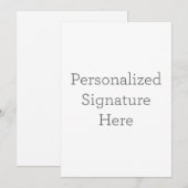 Einmalige Unterschrift Einladung (Vorne/Hinten)