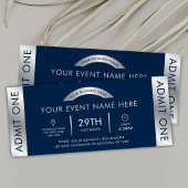 Einmalige Vergabe eines Navy & Silver Event Ticket Einladung