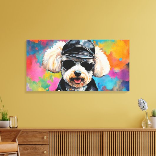 EINMALIGE WILD-POODLE 3 LEINWANDDRUCK (Insitu (Wohnzimmer))