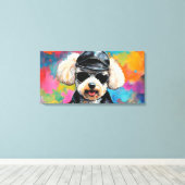 EINMALIGE WILD-POODLE 3 LEINWANDDRUCK (Insitu (Holzboden))