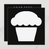 Einmaliger Kuchen/Muffin Einladung (Vorne/Hinten)