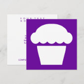Einmaliger Kuchen/Muffin Einladung (Vorne/Hinten)