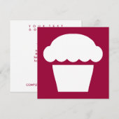 Einmaliger Kuchen/Muffin Einladung (Vorne/Hinten)