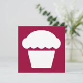Einmaliger Kuchen/Muffin Einladung (Stehend Vorderseite)