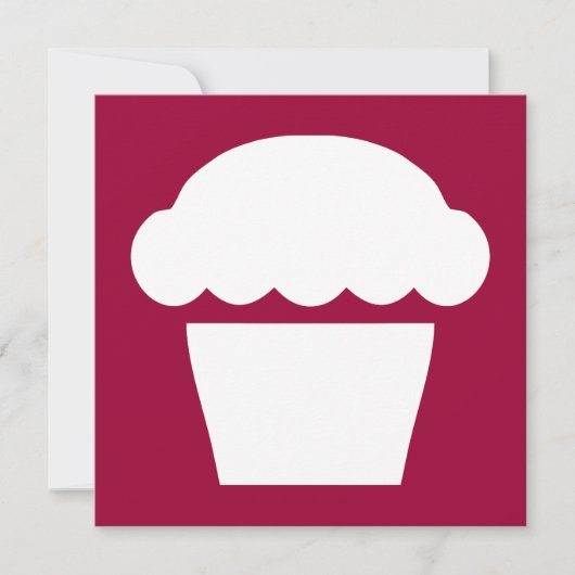 Einmaliger Kuchen/Muffin Einladung (Vorderseite)