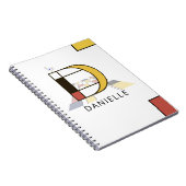 Einmaliger Neoplasticism Style Monogram. Letter D Notizblock (Rechte Seite)