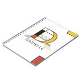 Einmaliger Neoplasticism Style Monogram. Letter D Notizblock (Linke Seite)