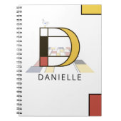 Einmaliger Neoplasticism Style Monogram. Letter D Notizblock (Vorderseite)