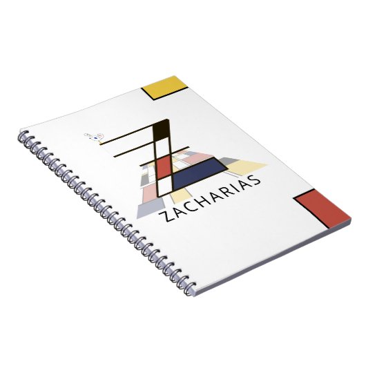 Einmaliger Neoplasticism Style Monogram. Letter Z Notizblock (Rechte Seite)