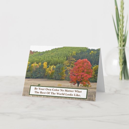 "EINMALIGER ORANGE-BAUM" /SEIEN SIE IHRE EIGENE FA KARTE (Vorderseite)