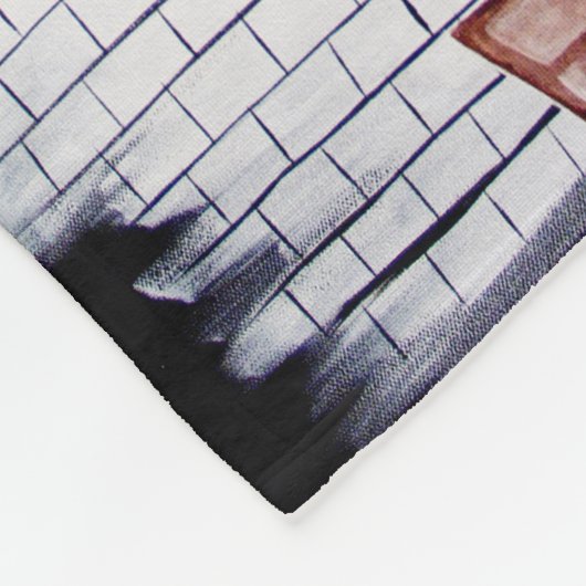 Einmaliges Fleece-Blanket. Pink's Wall. Fleecedecke (Ecke)