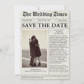 Einmaliges Foto Hochzeit speichern Sie das Datum Einladung (Vorderseite)