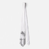 Einmaliges, handgezeichnetes antikes Telefon zeich Krawatte (Vorderseite)