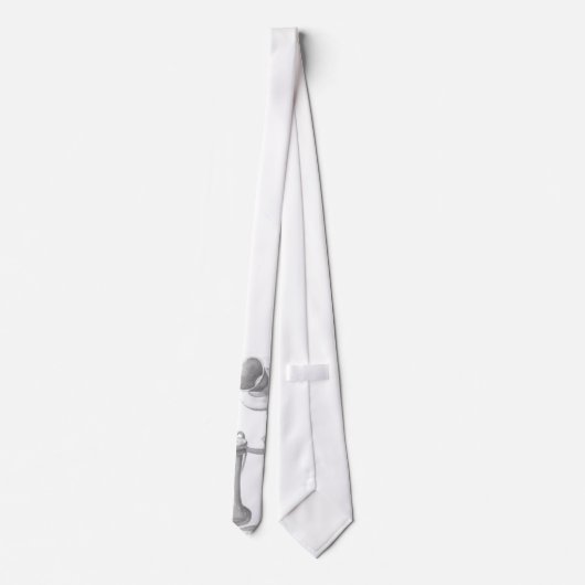 Einmaliges, handgezeichnetes antikes Telefon zeich Krawatte (Rückseite)