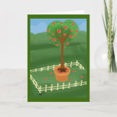 Einmaliges Herz Topiary Tree Valentine Karte (Vorderseite)
